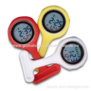 Nurse Watches, Made of Silicone Material/w Digital Movement/Available in Imprint Customers' LogoNew